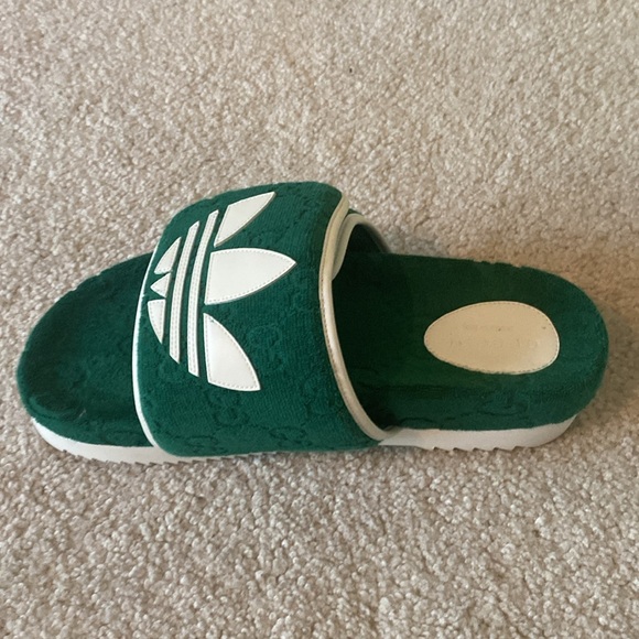 Green Gucci x Adidas GG Platform Sandals - Picture 3 of 5
